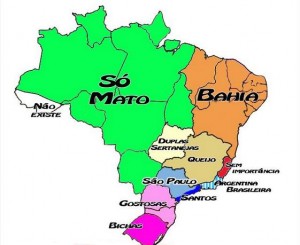 Mapa do Brasil segundo os paulistas