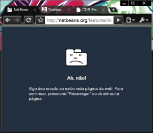 Erro no Google Chrome